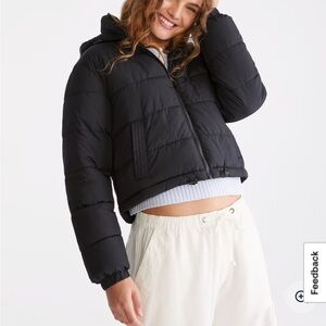 NWT Aeropostale Women's Black Puffer Jacket, black, XS